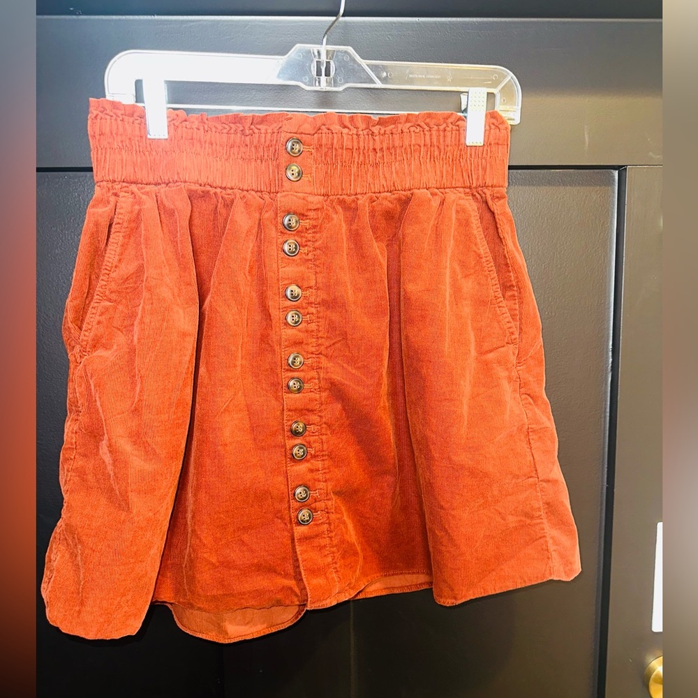 Madewell Baby Corduroy Paperbag Button-Front Mini Skirt
